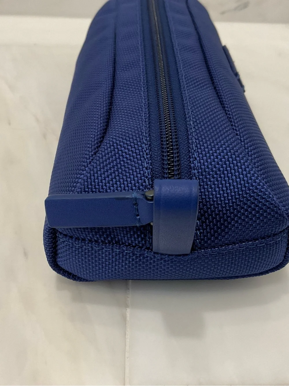 NEW - TUMI Zippered Ballistic Nylon Pencil Case - Cord Pouch - ATLANTIC BLUE